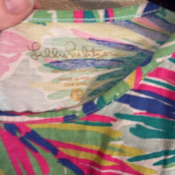 Lilly Pulitzer Marlowe Sheath Mini Dress Pima Cotton Palm Trees Size XS - Picture 3 of 7